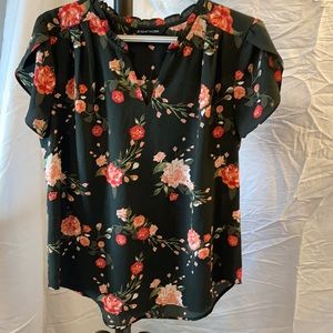 Deep green printed blouse by 41 Hawthorn